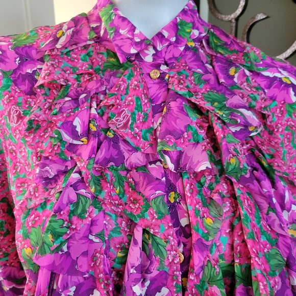 Roberto Cavalli Floral Print Blouse 🌺 - Picture 5 of 12